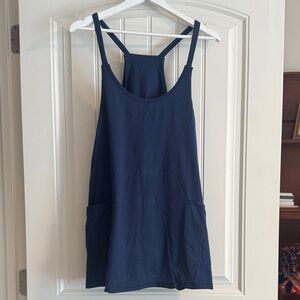 Navy Blue Sleeveless Athletic Dress